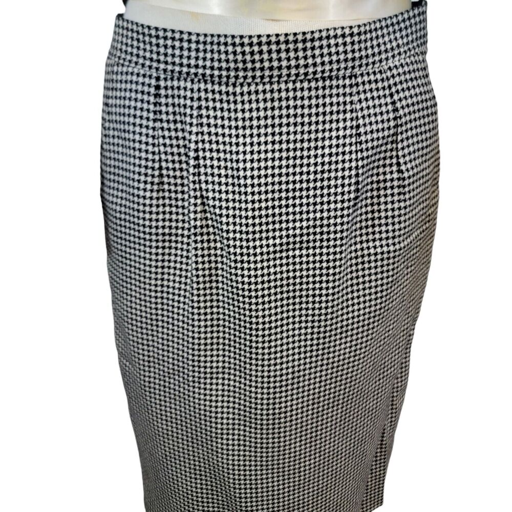 Yves Saint Laurent Suit Womans 36 Black & White Houndstooth Vintage 2 Pc. Suit - Picture 8 of 13